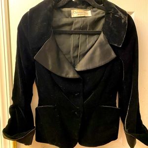 Christian Dior black velvet dress
